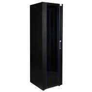 Шкаф напольный Datarex 19", 42U 600х600, дверь стекло, задняя стенка сплошная, черный