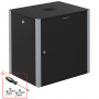 Шкаф телекоммуникационный настенный 19" 18U 600x350x852mm (ШхГхВ) дверь металл, цвет черный Шкаф телекоммуникационный настенный 19" 18U 600x350x852mm (ШхГхВ) дверь металл, цвет черный