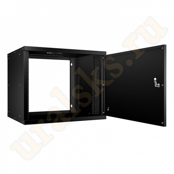 WSC-05D-9U55/45m-BK Шкаф телекоммуникационный настенный 19" 9U, серия LIGHT разборный, дверь металл, цвет черный