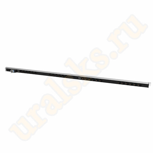 Верт. блок розеток R-32-24S-A-Am-1820-K с авт., и амп., 24 Schuko, 32А, алюм., 42-48U, колодка