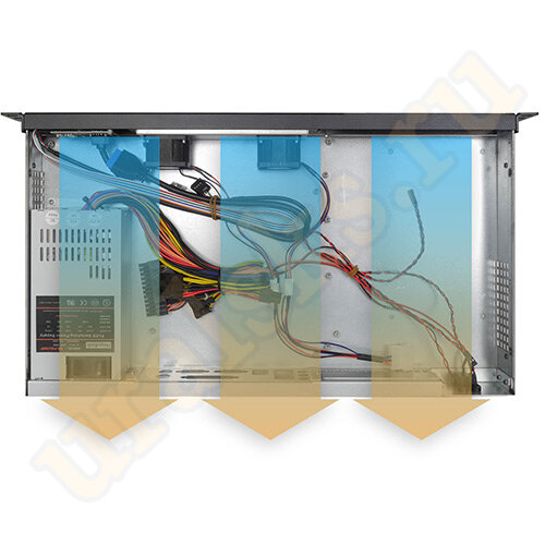 Серверный корпус 1U NR-N125CD 300Вт черный NegoRack