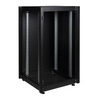 Шкаф напольный Datarex 19", 22U 600х1000, передняя дверь металл, задняя стенка сплошная, металл, черный Шкаф напольный Datarex 19", 22U 600х1000, передняя дверь металл, задняя стенка сплошная, металл, черный
