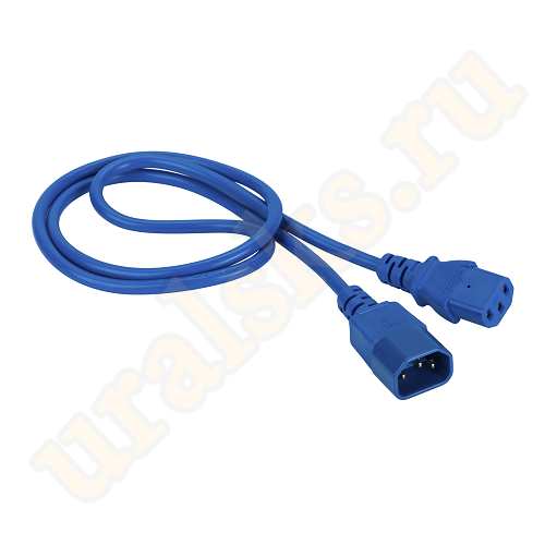 LAN-PP13/14-1.8-BL Шнур питания C13-C14, 3х0.75, 220В, 10А, синий, 1.8 метра