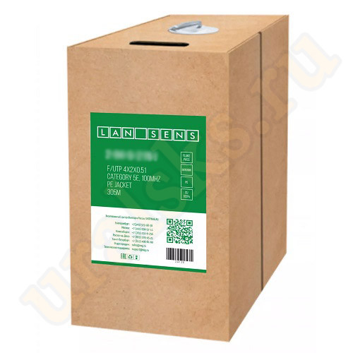 2-04-5-2151 Кабель витая пара LANsens FTP, 4 пары Cat.5e, PE, outdoor, 305м