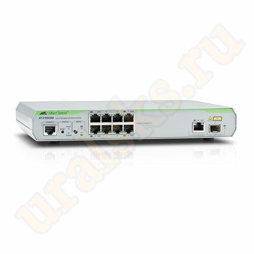 AT-FS909M-50 Коммутатор 8 Port Managed Standalone Fast Ethernet Switch, 1 Combo SFP uplink port. Single AC Power Supply