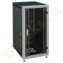 Шкаф чёрный напольный 33U SYSMATRIX SL (600x600мм) дверь стекло