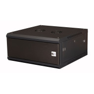Шкаф 19" телекоммуникационный настенный, 4U 280х600х600 мм, дверь металл, черный Шкаф 19" телекоммуникационный настенный, 4U 280х600х600 мм, дверь металл, черный