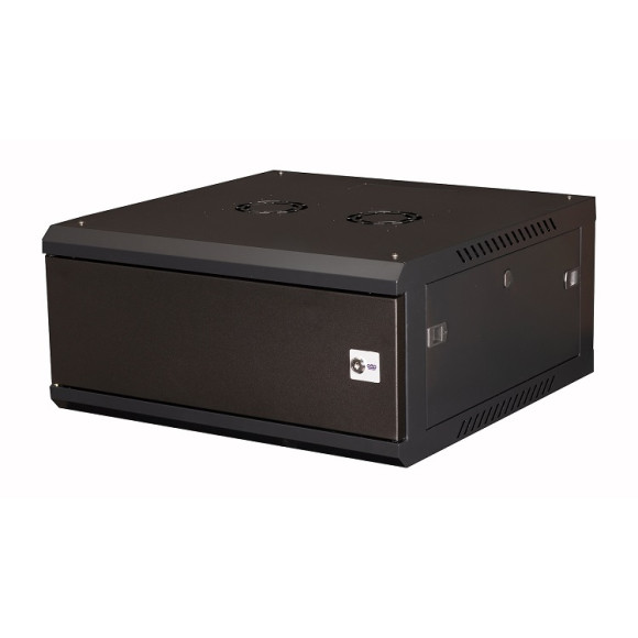 DR-640101 Шкаф 19" телекоммуникационный настенный, 4U 280х600х600 мм, дверь металл, черный DR-640101 Шкаф 19" телекоммуникационный настенный, 4U 280х600х600 мм, дверь металл, черный