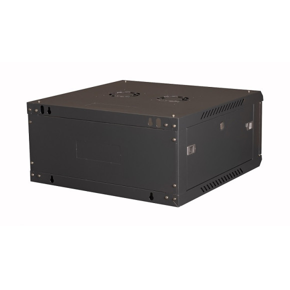 DR-640101 Шкаф 19" телекоммуникационный настенный, 4U 280х600х600 мм, дверь металл, черный DR-640101 Шкаф 19" телекоммуникационный настенный, 4U 280х600х600 мм, дверь металл, черный