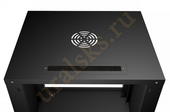 WSC-05D-12U55/45m-BK Шкаф телекоммуникационный настенный 19" 12U, серия LIGHT разборный, дверь металл, цвет черный