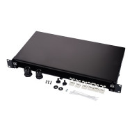 DR-471841 Панель оптическая коммутационная, 19", 1U выдвижная, без планок и адаптеров, черный