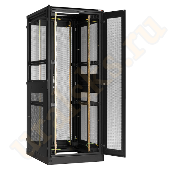 TFA-428012-WEWE-BK	Напольный шкаф 19", 42U, перфорированные двухстворчатые двери, перфорированные двухуровневые стенки, Ш800хВ2060хГ1200мм, в разобранном виде, черный