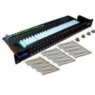 Патч-панель TWT телефонная, 19", 50 портов RJ-45, категория 3, 1U Патч-панель TWT телефонная, 19", 50 портов RJ-45, категория 3, 1U