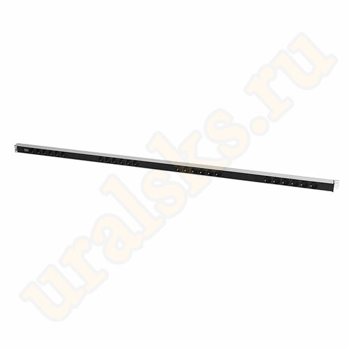 Верт. блок розеток R-32-24S-Am-1820-K с амп., 24 Schuko, 32А, алюм., 42-48U, колодка