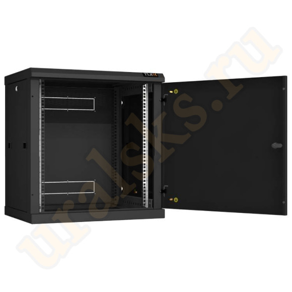 TWC-126060-R-M-BK Настенный разборный шкаф TLK 19", 12U, металлическая дверь, Ш600хВ636хГ600мм, 2 пары монтажных направляющих, черный TWC-126060-R-M-BK Настенный разборный шкаф TLK 19", 12U, металлическая дверь, Ш600хВ636хГ600мм, 2 пары монтажных направляющих, черный