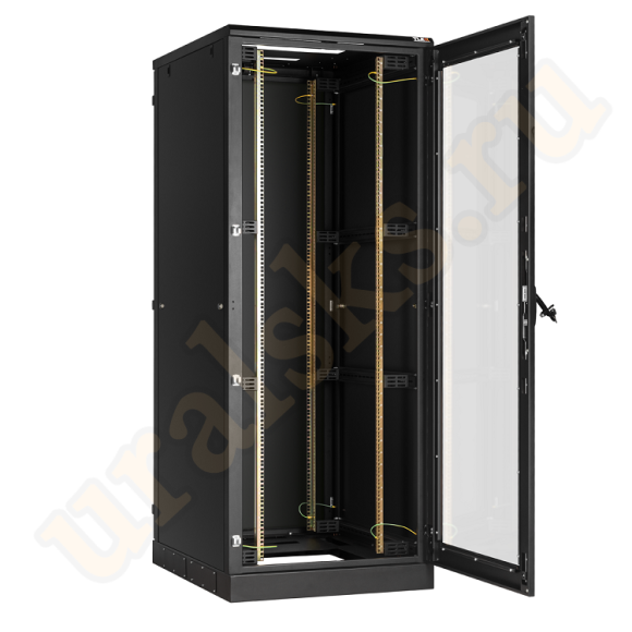 TFA-428080-GMMM-BK	Напольный шкаф 19", 42U, стеклянная дверь, боковые цельнометаллические стенки и задняя дверь Ш800хВ2060хГ800мм, в разобранном виде, черный