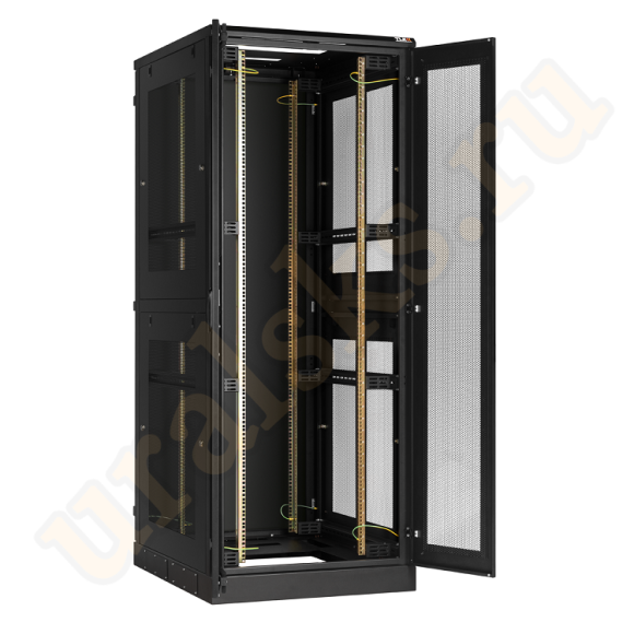 TFA-428010-WEWE-BK	Напольный шкаф 19", 42U, перфорированные двухстворчатые двери, перфорированные двухуровневые стенки, Ш800хВ2060хГ1000мм, в разобранном виде, черный