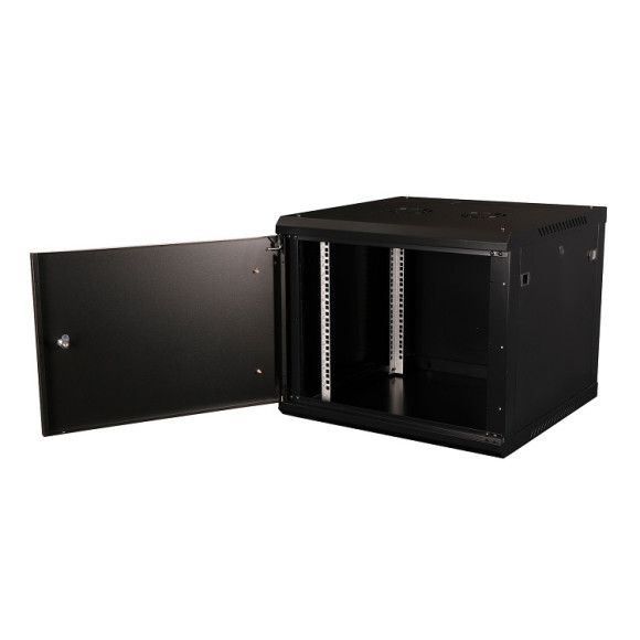 DR-642101 Шкаф 19" телекоммуникационный настенный, 9U 501х600х600 мм, дверь металл, черный DR-642101 Шкаф 19" телекоммуникационный настенный, 9U 501х600х600 мм, дверь металл, черный