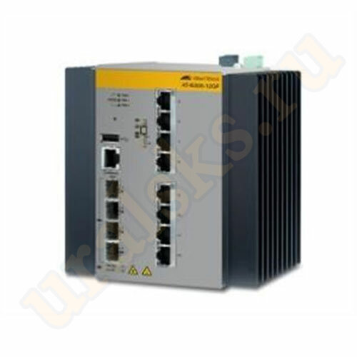 AT-IE300-12GT-80 Коммутатор Managed Industrial L3 switch with 8x 10/100/1000T, 4x 100/1000X SFP, Industrial Switch, DC PSU