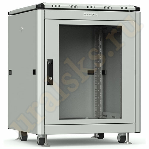 RSRO-606012/GSGY Шкаф серверный напольный 12U 600x600 стеклянная дверь серый