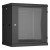 TWC-126060-R-G-BK Настенный разборный шкаф TLK 19", 12U, стеклянная дверь, Ш600хВ636хГ600мм, 2 пары монтажных направляющих, черный