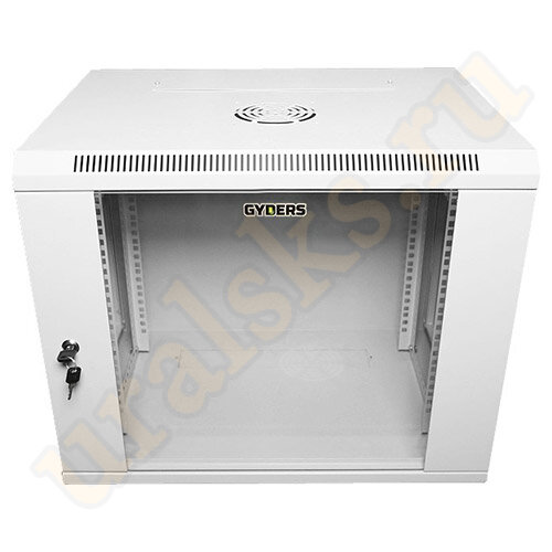 Шкаф GDR-96060G телекоммуникационный 19" настенный 9U 600х600 дверь стекло     