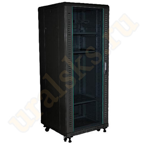 Шкаф 19" B186060BWT напольный 18U 600x600 чёрный (WT-2041B-18U-WO-600x600-B)