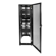 Шкаф серверный ПРОФ напольный 48U (600x1200) дверь перф. 2 шт., черный, в сборе