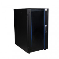 Шкаф напольный Datarex 19", 26U 600х800, дверь стекло, задняя стенка сплошная, черный Шкаф напольный Datarex 19", 26U 600х800, дверь стекло, задняя стенка сплошная, черный