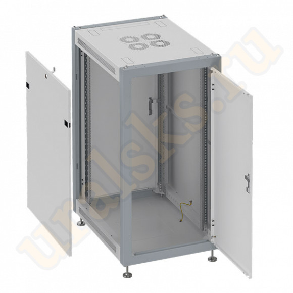 SL 6042.722 Шкаф монтажный телекоммуникационный 19" напольный 42U 600x1000x800mm, передняя дверь металлическая