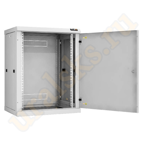 TWC-156060-R-M-GY Настенный разборный шкаф TLK 19", 15U, металлическая дверь, Ш600хВ770хГ600мм, 2 пары монтажных направляющих, серый TWC-156060-R-M-GY Настенный разборный шкаф TLK 19", 15U, металлическая дверь, Ш600хВ770хГ600мм, 2 пары монтажных направляющих, серый