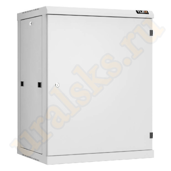 TWC-156060-R-M-GY Настенный разборный шкаф TLK 19", 15U, металлическая дверь, Ш600хВ770хГ600мм, 2 пары монтажных направляющих, серый