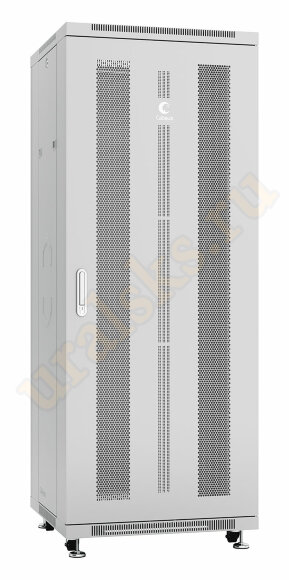 ND-05C-32U60/60 Шкаф телекоммуникационный 19" напольный 32U 600x600x1610mm (ШхГхВ) передняя и задняя перфорированные двери, ручка с замком, цвет серый (RAL 7035) Cabeus