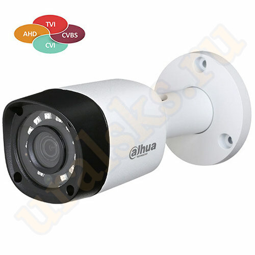 HDCVI Видеокамера DH-HAC-HFW1000RMP-0360B-S3 цилиндрическая 1Мп (EOL)