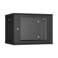 Настенный разборный шкаф TLK 19", 12U, стеклянная дверь, Ш600хВ569хГ450мм, 1 пара монтажных направляющих, черный Настенный разборный шкаф TLK 19", 12U, стеклянная дверь, Ш600хВ569хГ450мм, 1 пара монтажных направляющих, черный