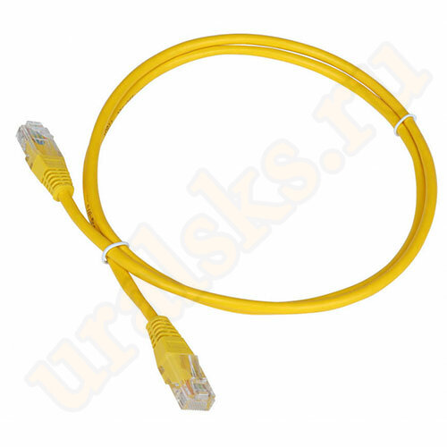 DR-181407 Коммутационный шнур U/UTP категория 5e LSZH нг(А)-HF 1,0 м, желтый