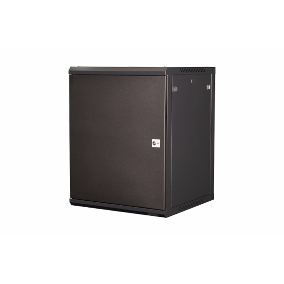 DR-644101 Шкаф 19" телекоммуникационный настенный, 15U 769х600х600 мм, дверь металл, черный