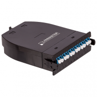 MPO кассета OM3, 12xLC, тип B, низкие потери, черная Lanmaster