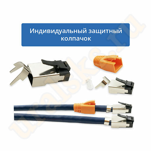 PC-SSTP-RJ45-Cat.8-1.5m-LSZH Патч-корд S/FTP, категория 8, 2xRJ45/8p8c, экранированный, синий, LSZH, 1.5 м