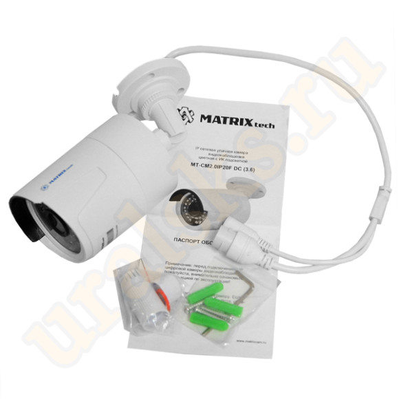 MT-CM2.0IP20F DC (2,8mm) Цветная 2.0MP Full HD 1080P 25 к./сек., уличная цилиндрическая IP сетевая камера с ИК подсветкой M131727