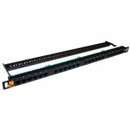 Патч-панель LANMASTER 19", 24 порта RJ-45, категория 5e, UTP, 0.5U Патч-панель LANMASTER 19", 24 порта RJ-45, категория 5e, UTP, 0.5U