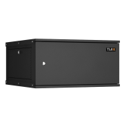 Настенный разборный шкаф TLK 19", 6U, цельнометаллическая дверь, Ш600хВ303хГ600мм, 2 пары монтажных направляющих, черный Настенный разборный шкаф TLK 19", 6U, цельнометаллическая дверь, Ш600хВ303хГ600мм, 2 пары монтажных направляющих, черный