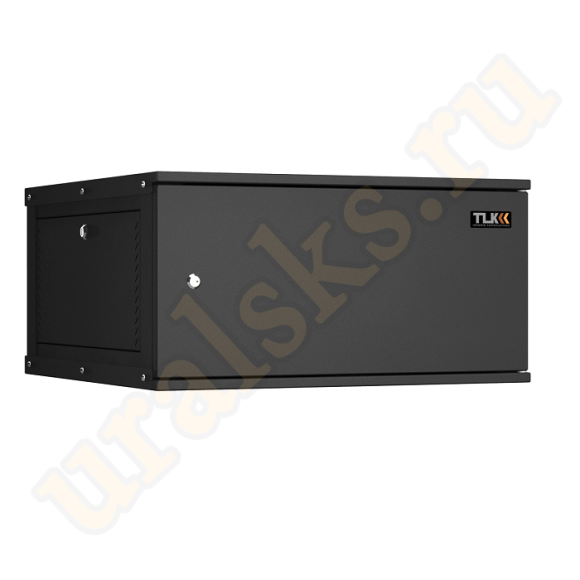 TWI-066060-R-M-BK Настенный разборный шкаф TLK 19", 6U, цельнометаллическая дверь, Ш600хВ303хГ600мм, 2 пары монтажных направляющих, черный