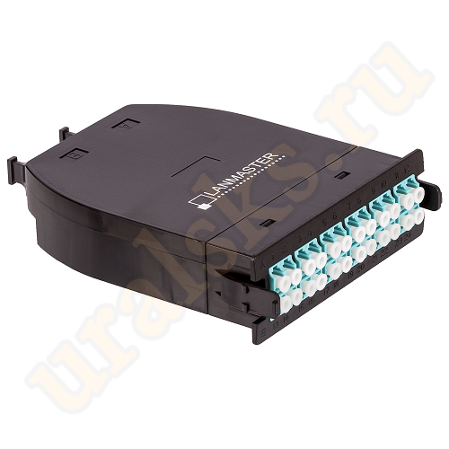 LAN-MCSB-2M-24LC/OM3 MPO кассета OM3, 24xLC, тип B, низкие потери, черная Lanmaster