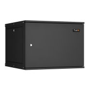 Настенный разборный шкаф TLK 19", 9U, цельнометаллическая дверь, Ш600хВ436хГ600мм, 2 пары монтажных направляющих, черный Настенный разборный шкаф TLK 19", 9U, цельнометаллическая дверь, Ш600хВ436хГ600мм, 2 пары монтажных направляющих, черный