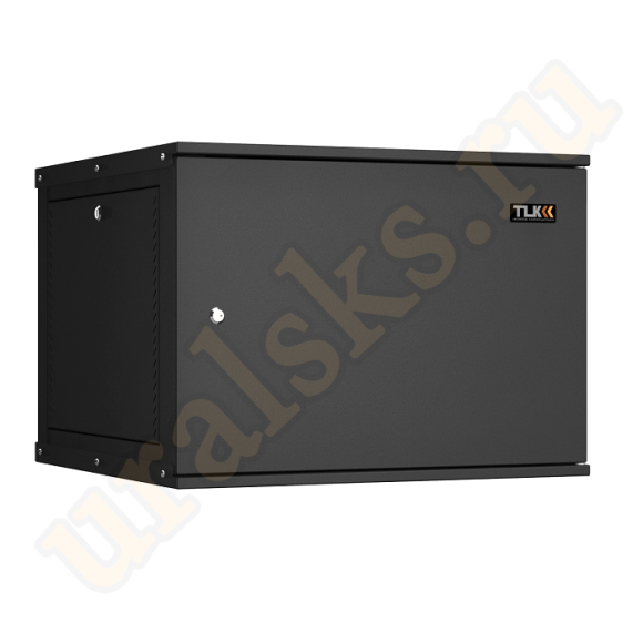 TWI-096060-R-M-BK Настенный разборный шкаф TLK 19", 9U, цельнометаллическая дверь, Ш600хВ436хГ600мм, 2 пары монтажных направляющих, черный