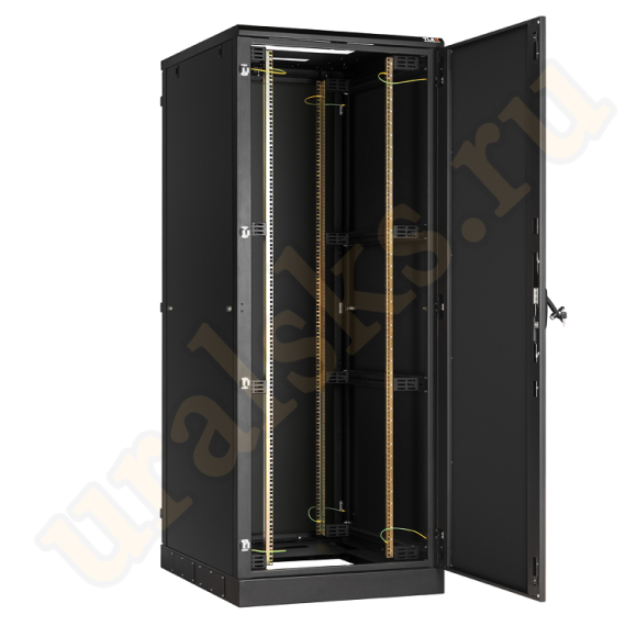 TFA-428010-MMMM-BK Напольный шкаф 19", 42U, металлическая дверь, Ш800хВ2060хГ1000мм, в разобранном виде, черный