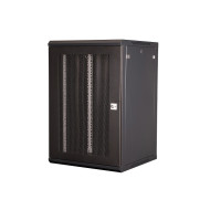 Шкаф 19" телекоммуникационный настенный, 18U 901х600х600 мм, дверь перфорация, черный Шкаф 19" телекоммуникационный настенный, 18U 901х600х600 мм, дверь перфорация, черный