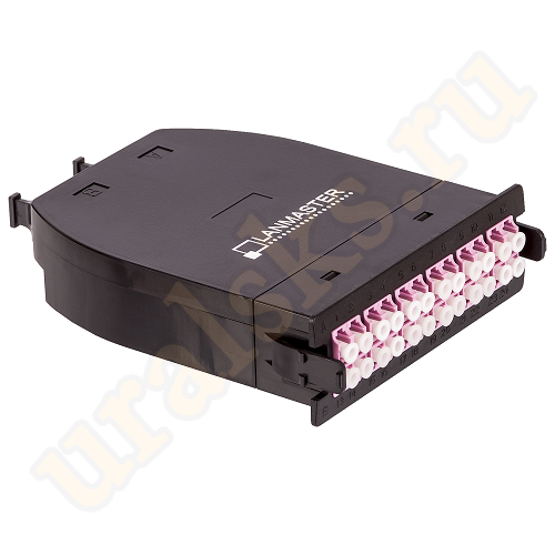 LAN-MCSB-2M-24LC/OM4 MPO кассета OM4, 24xLC, тип B, низкие потери, черная Lanmaster