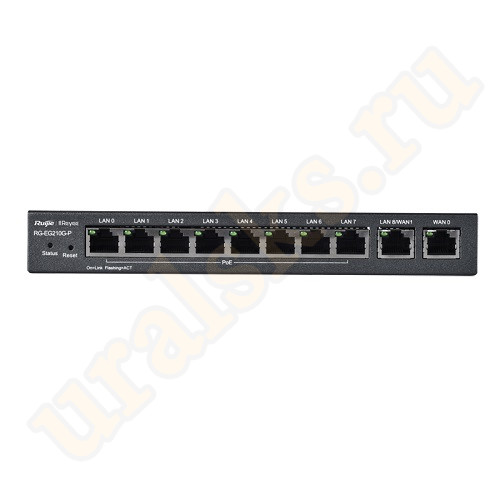 RG-EG210G-P Маршрутизатор Ruijie LAN - 9 x 1 Гб/с, WAN - 1 x 1 Гб/с, PoE, чёрный